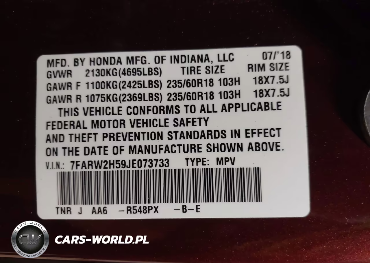 2018 Honda Cr-V Ex VIN:7FARW2H59JE073733 - 9