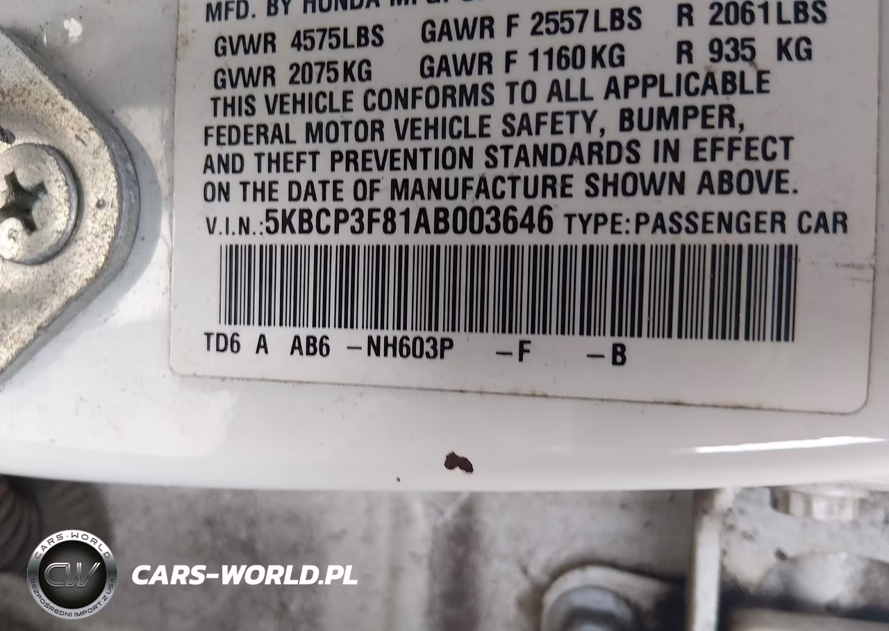 2010 Honda Accord 3.5 Ex-L VIN:5KBCP3F81AB003646 - 9