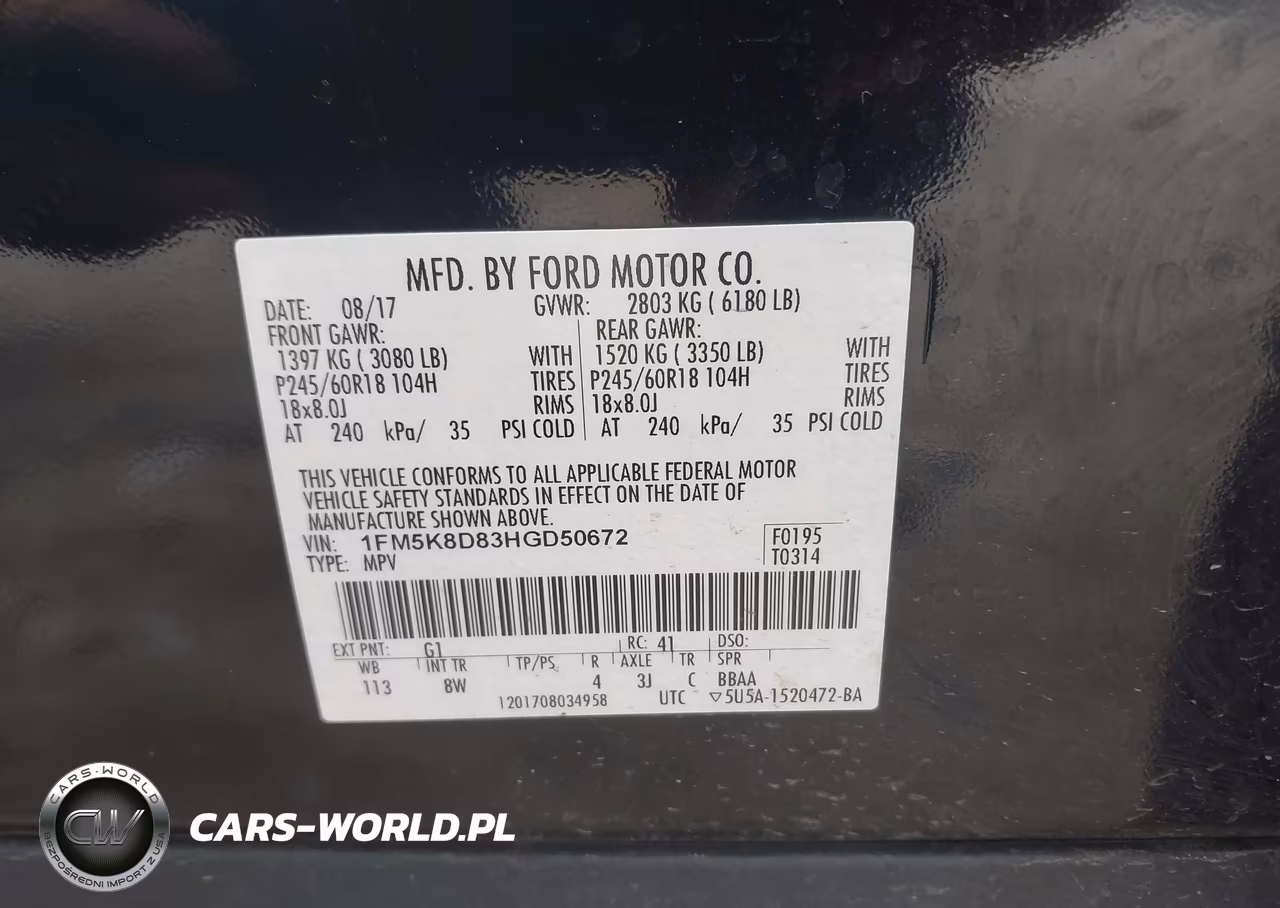 2017 Ford Explorer Xlt VIN:1FM5K8D83HGD50672 - 9