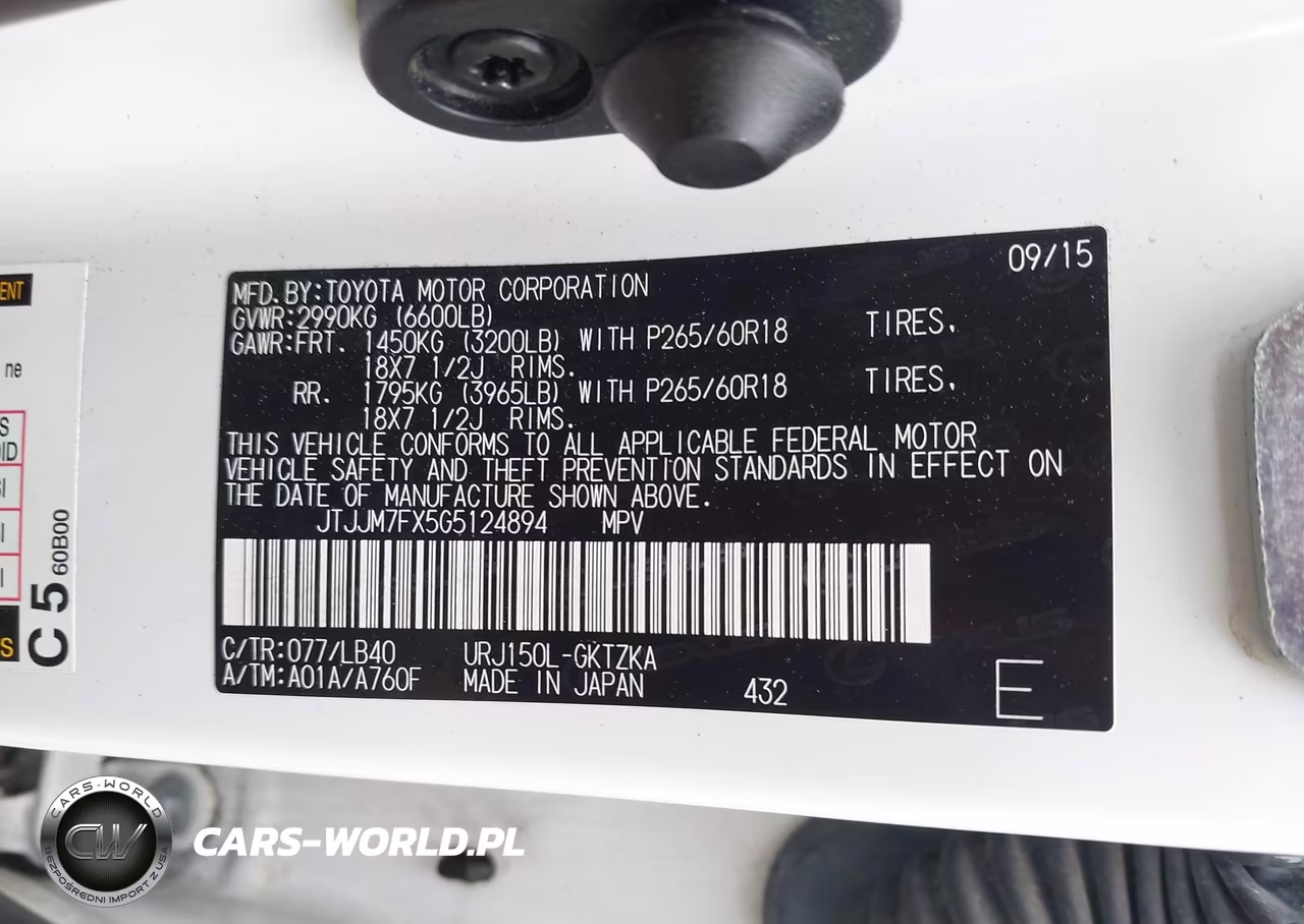 2016 Lexus Gx 460 Luxury VIN:JTJJM7FX5G5124894 - 9