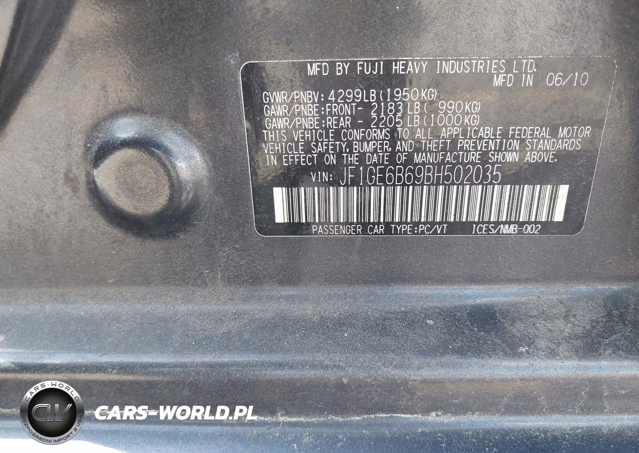 2011 Subaru Impreza 2.5I Premium VIN:JF1GE6B69BH502035 - 9
