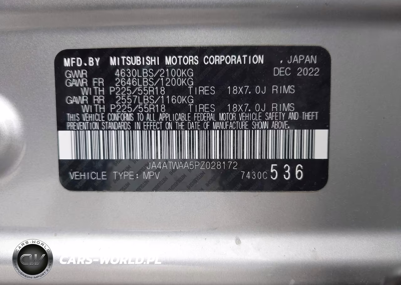 2023 Mitsubishi Eclipse Cross Se S-Awc-Sel S-Awc VIN:JA4ATWAA5PZ028172 - 9