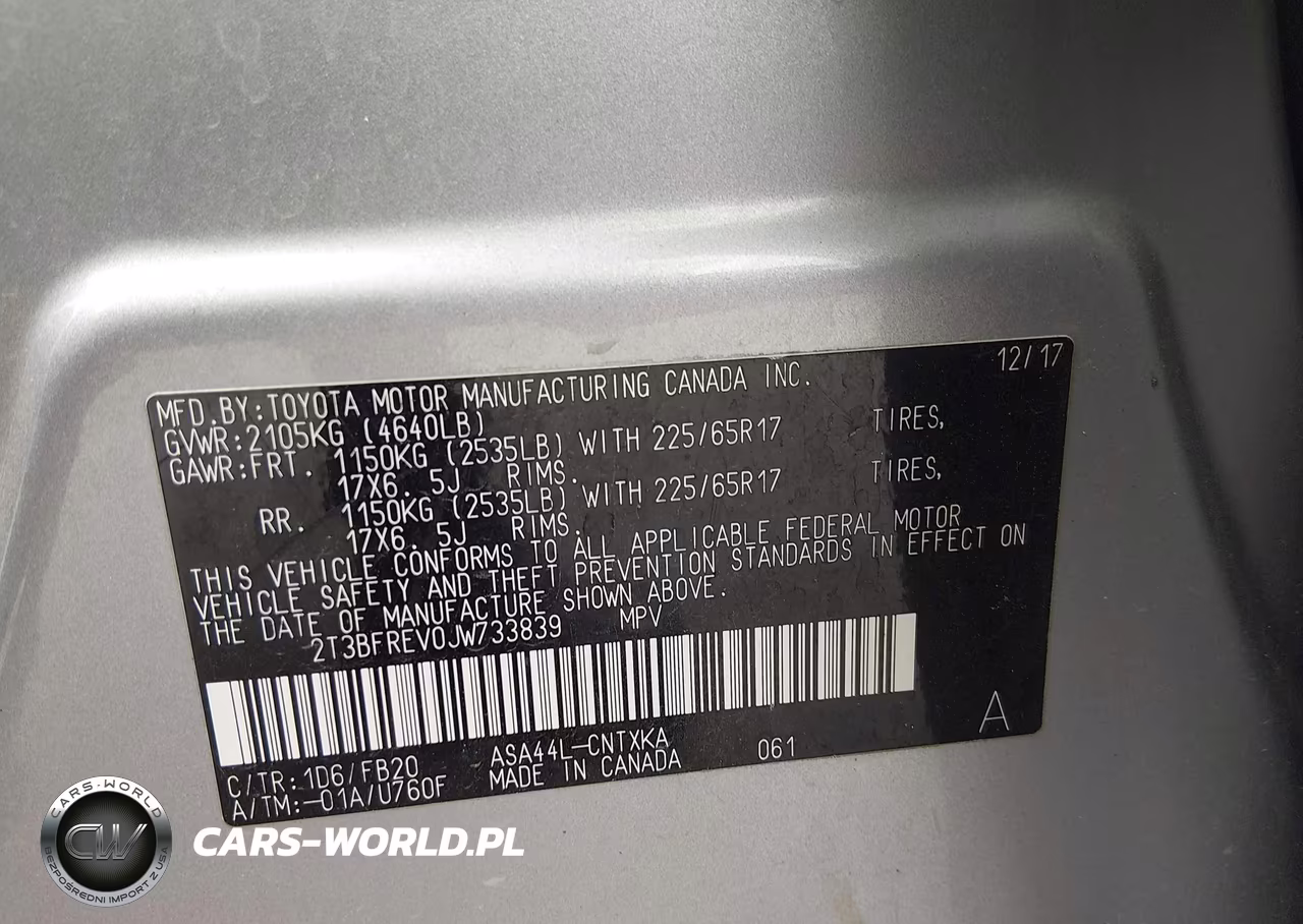 2018 Toyota Rav4 Le VIN:2T3BFREV0JW733839 - 9