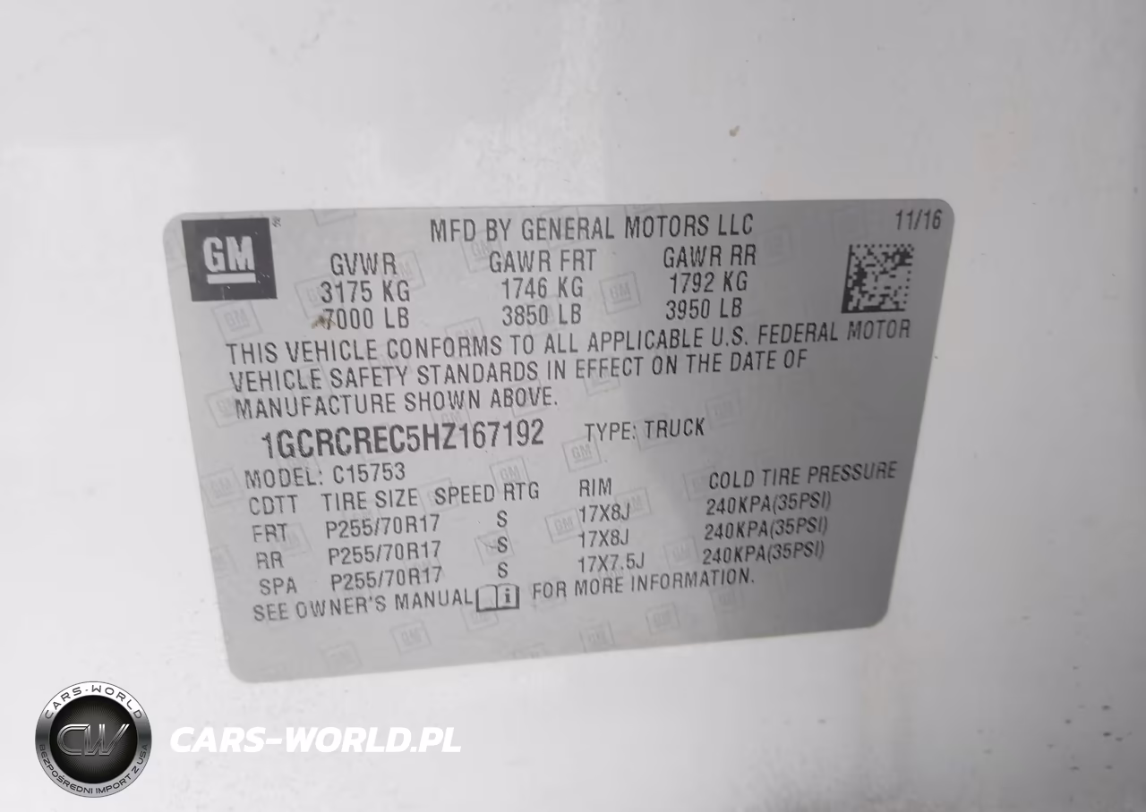 2017 Chevrolet Silverado 1500 1Lt VIN:1GCRCREC5HZ167192 - 9