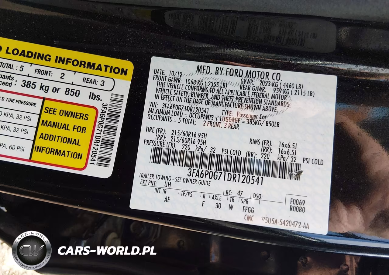 2013 Ford Fusion S VIN:3FA6P0G71DR120541 - 9