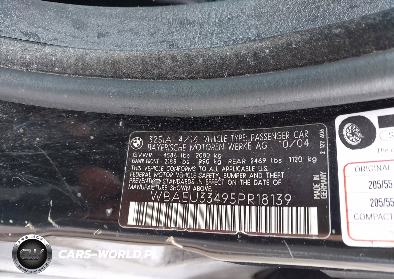 2005 BMW 325Xi VIN:WBAEU33495PR18139 - 9