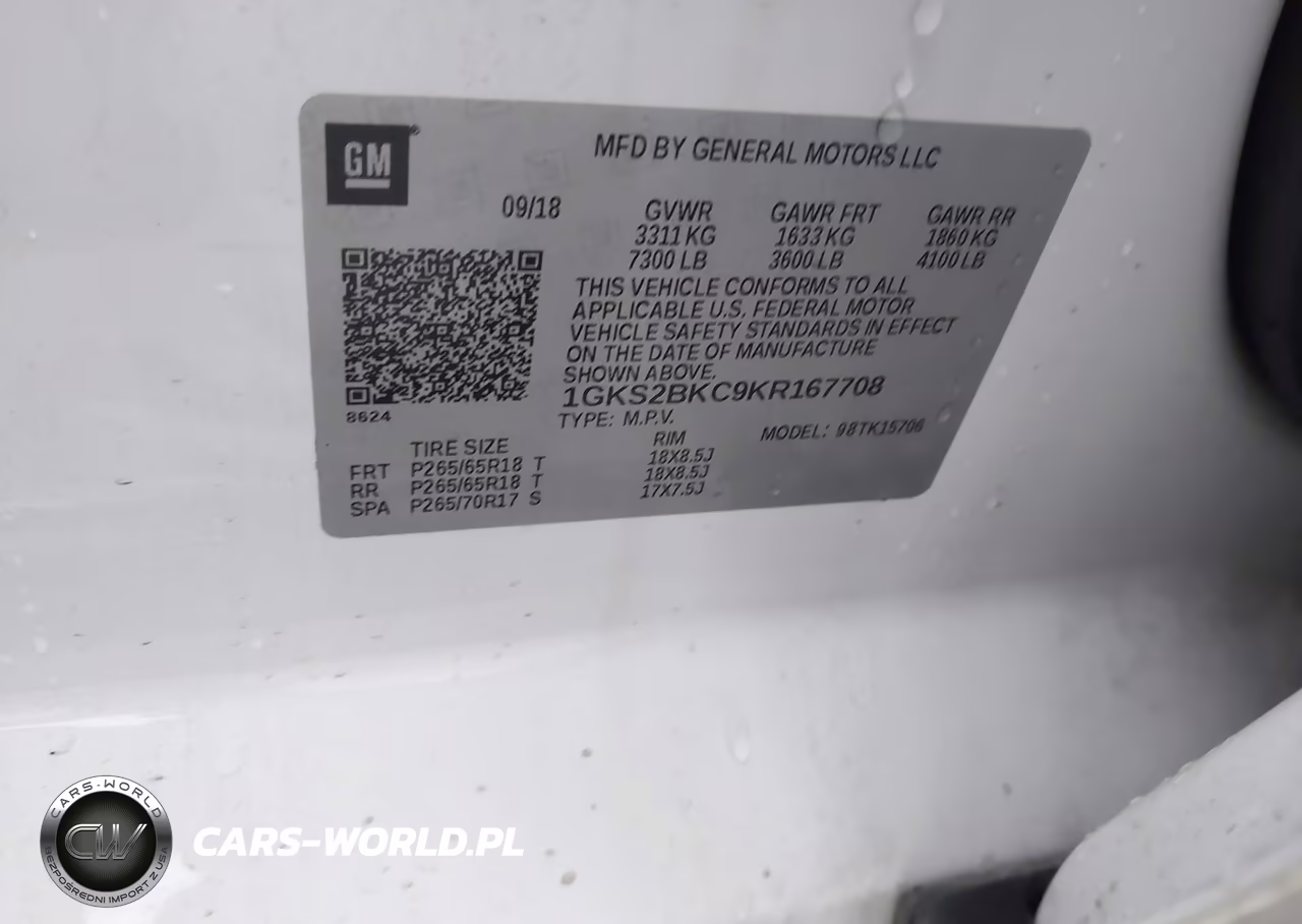2019 GMC Yukon Slt VIN:1GKS2BKC9KR167708 - 9