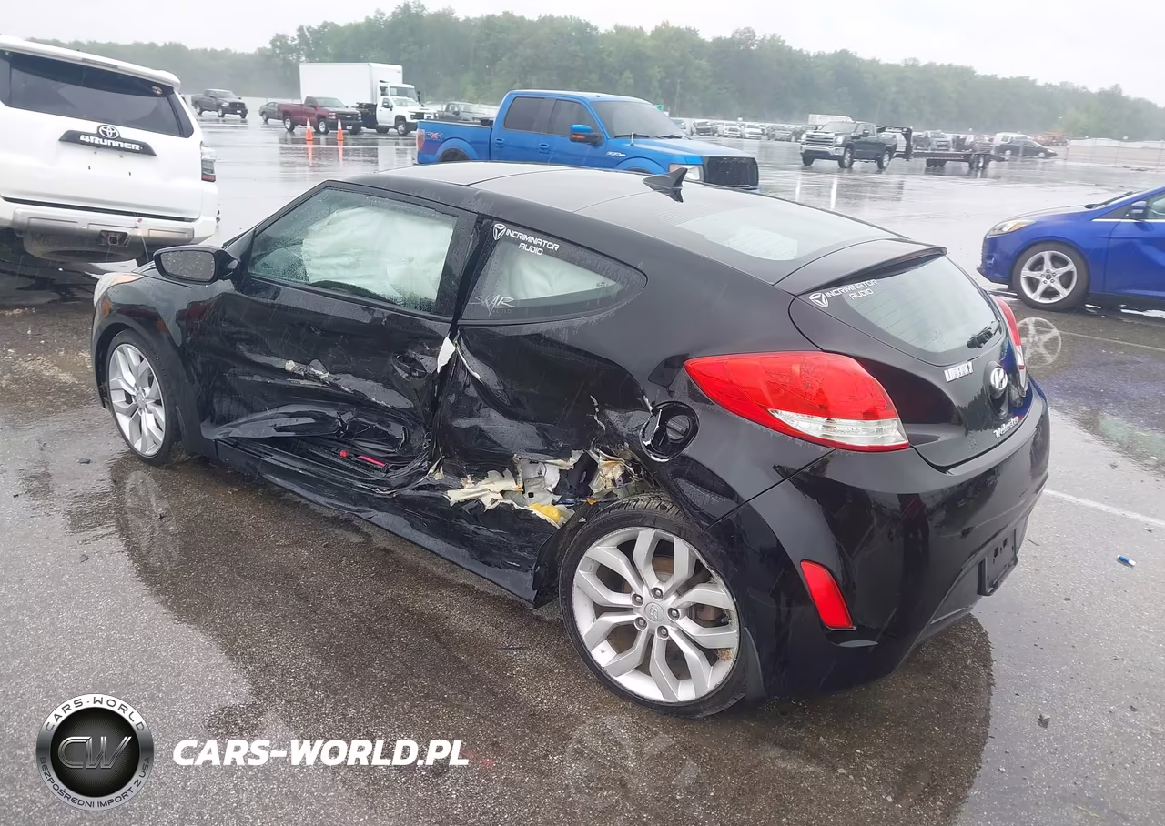 2013 Hyundai Veloster Base W-Black VIN:KMHTC6AD8DU134774 - 3