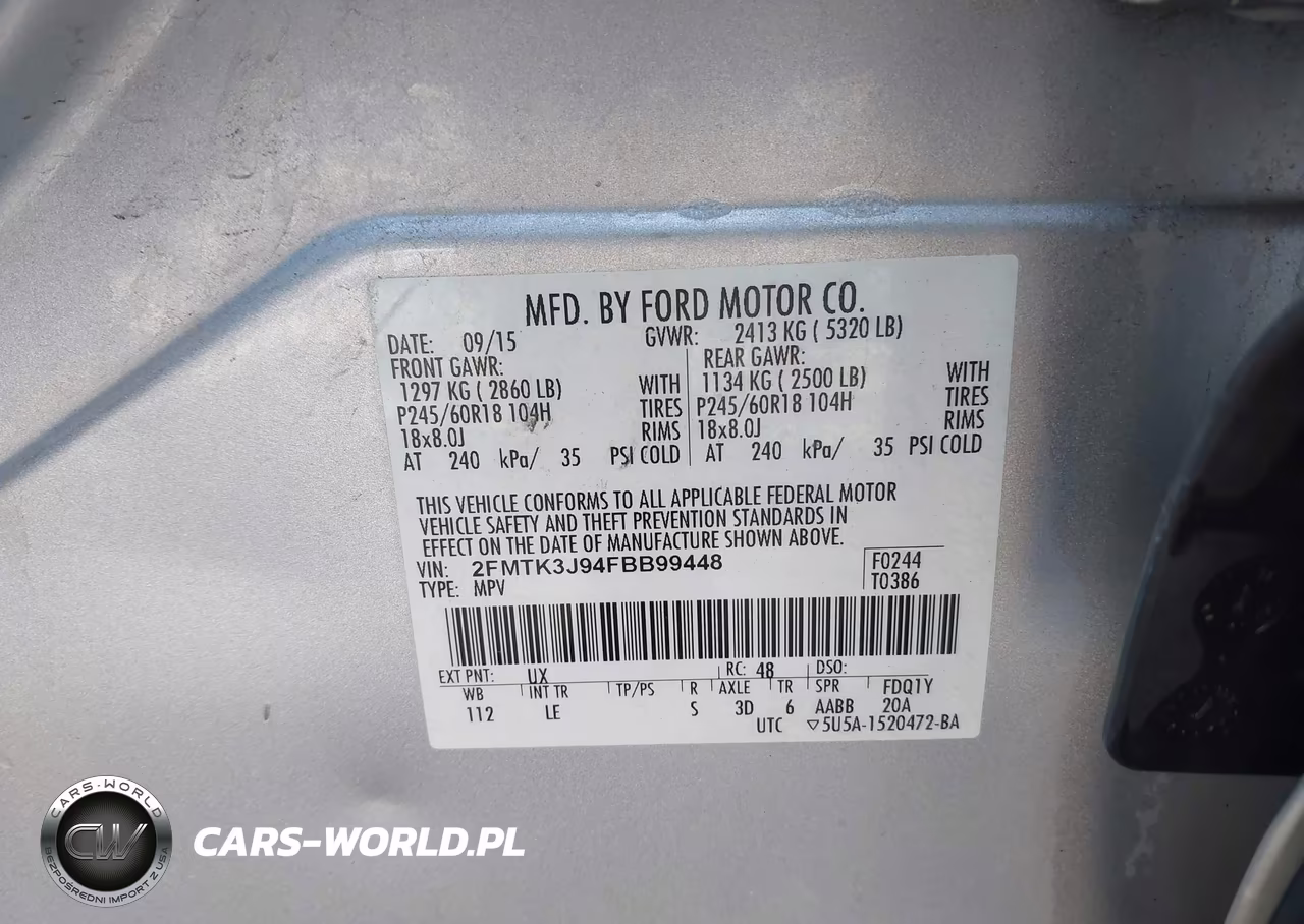 2015 Ford Edge Sel VIN:2FMTK3J94FBB99448 - 9