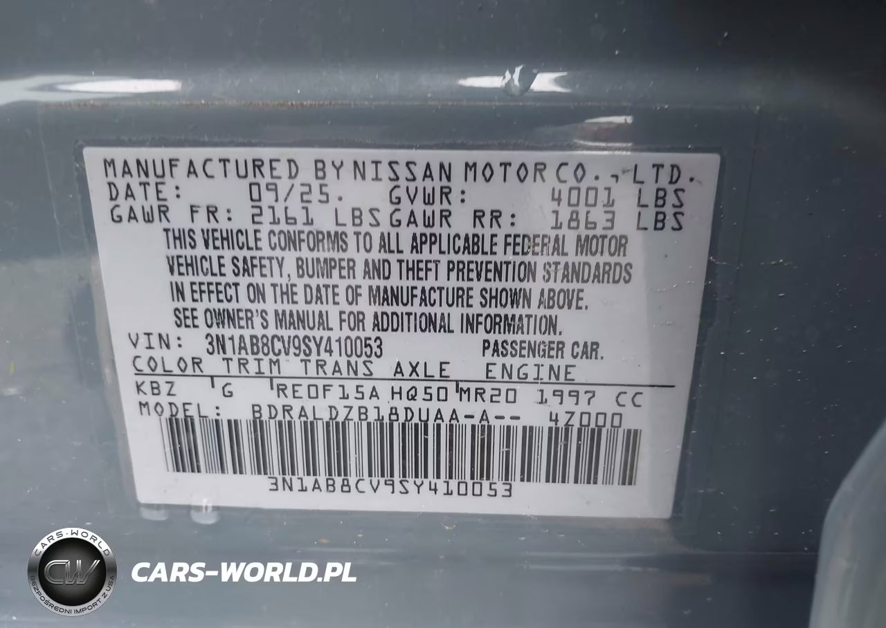 2025 Nissan Sentra Sv VIN:3N1AB8CV9SY410053 - 9