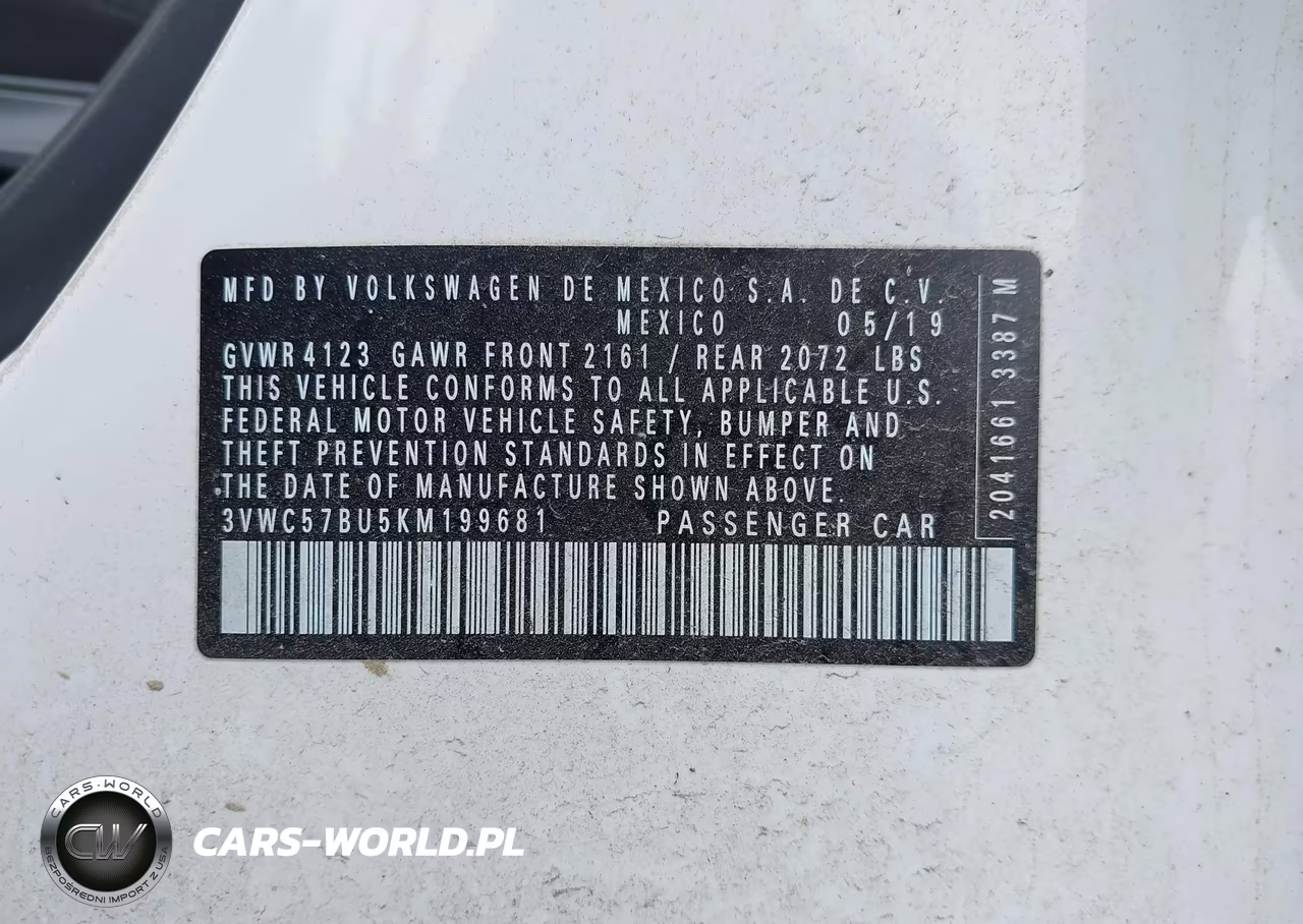 2019 Volkswagen Jetta S VIN:3VWC57BU5KM199681 - 9