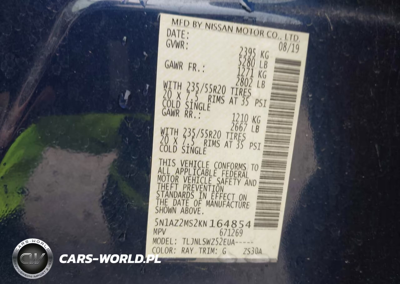 2019 Nissan Murano Platinum VIN:5N1AZ2MS2KN164854 - 9