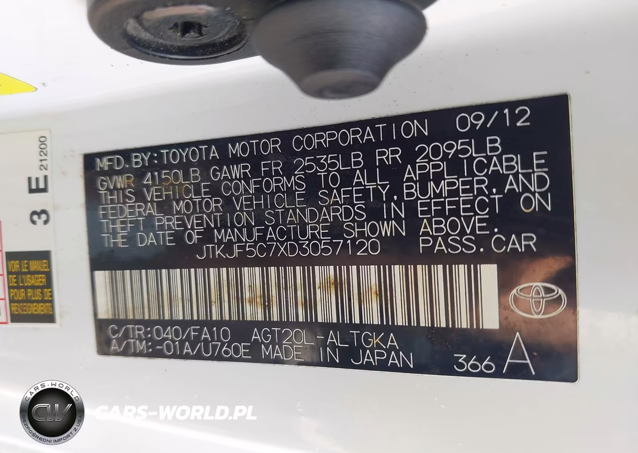 2013 Scion Tc VIN:JTKJF5C7XD3057120 - 9