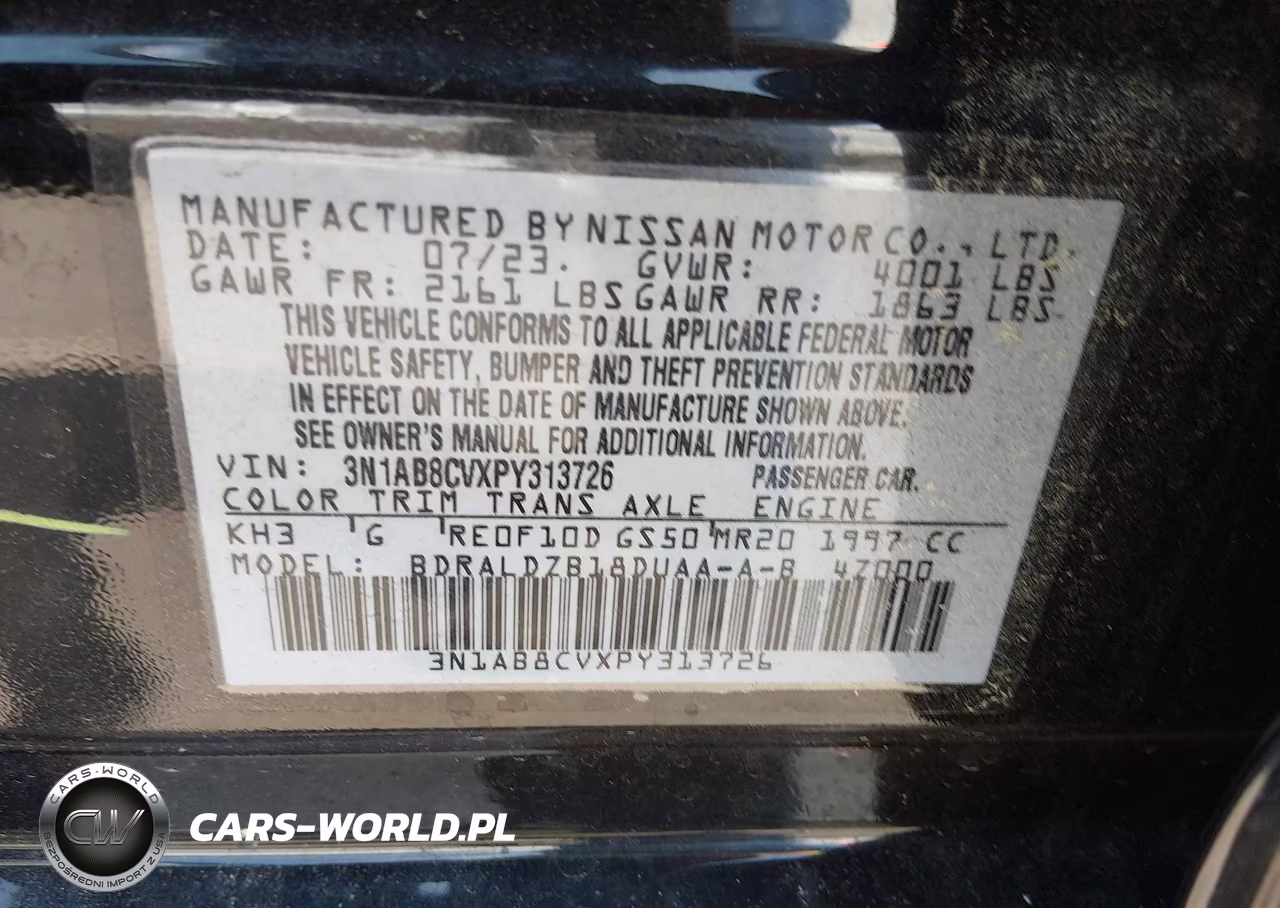 2023 Nissan Sentra Sv Xtronic Cvt VIN:3N1AB8CVXPY313726 - 9