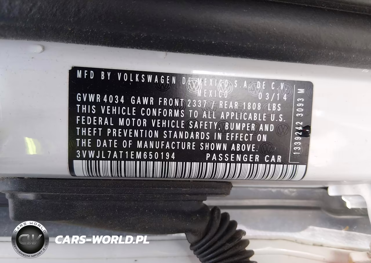 2014 Volkswagen Beetle 2.0L Tdi VIN:3VWJL7AT1EM650194 - 9