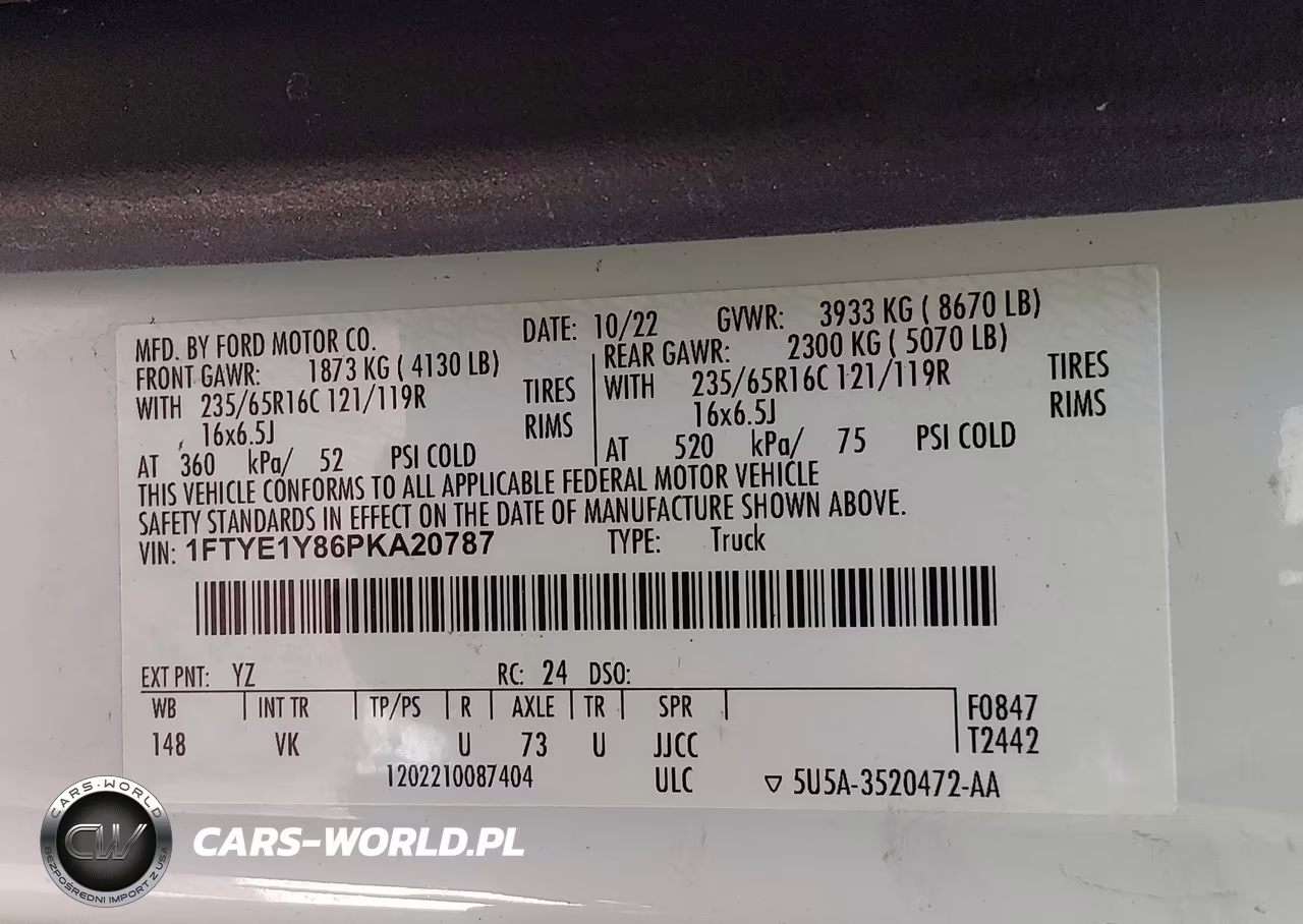 2023 Ford Transit-150 VIN:1FTYE1Y86PKA20787 - 9