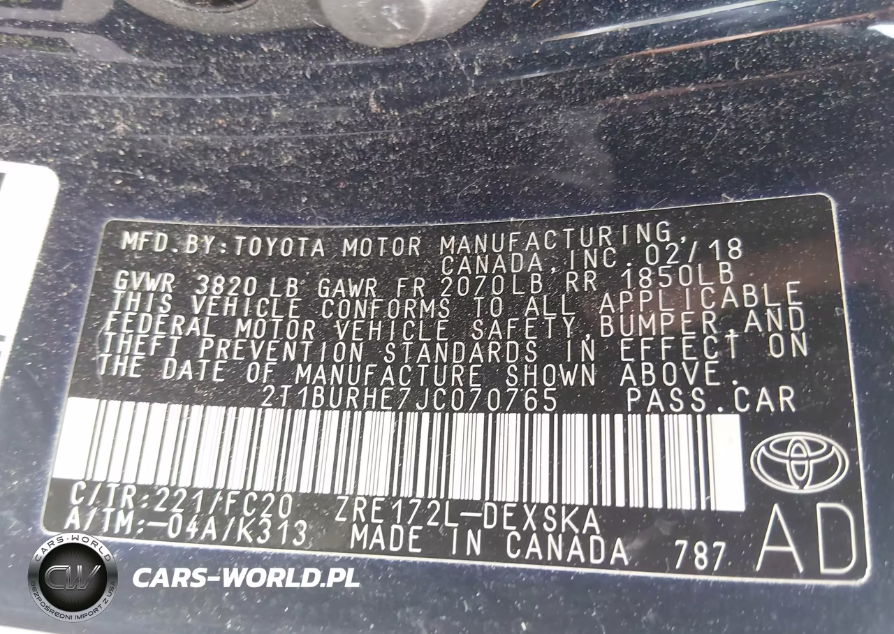 2018 Toyota Corolla Se VIN:2T1BURHE7JC070765 - 9