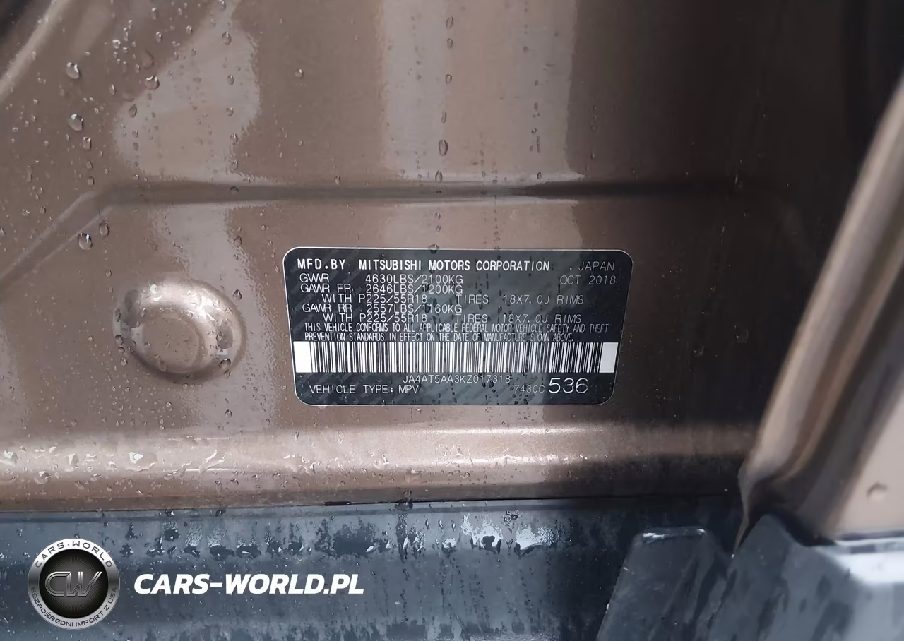 2019 Mitsubishi Eclipse Cross Se VIN:JA4AT5AA3KZ017318 - 9