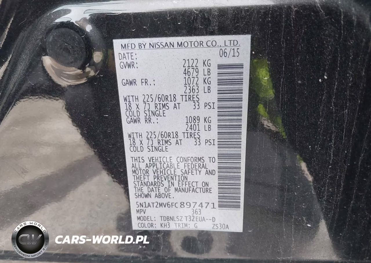 2015 Nissan Rogue Sl VIN:5N1AT2MV6FC897471 - 9