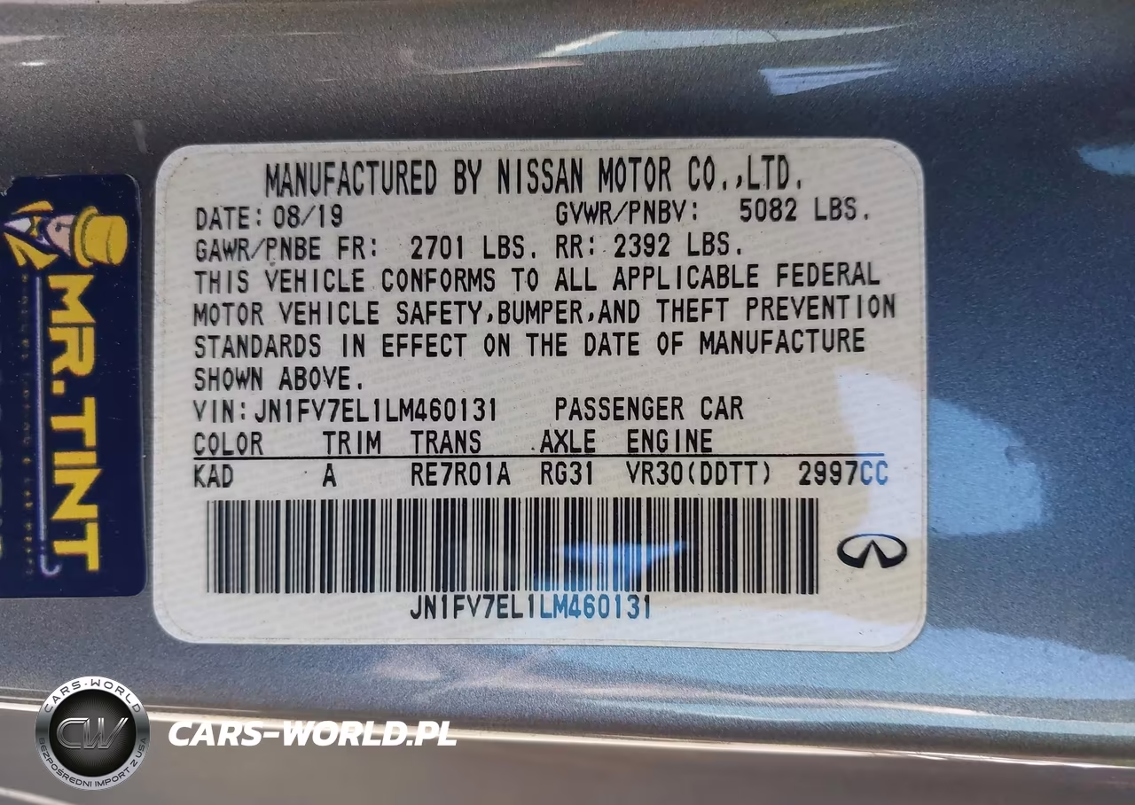 2020 Infiniti Q60 Red Sport 400 Awd VIN:JN1FV7EL1LM460131 - 9