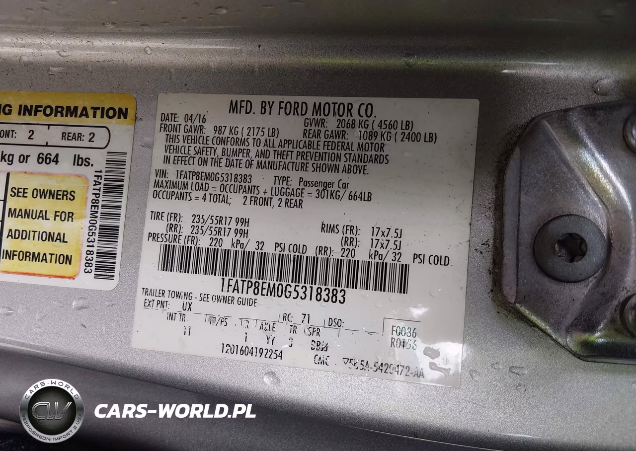 2016 Ford Mustang V6 VIN:1FATP8EM0G5318383 - 9