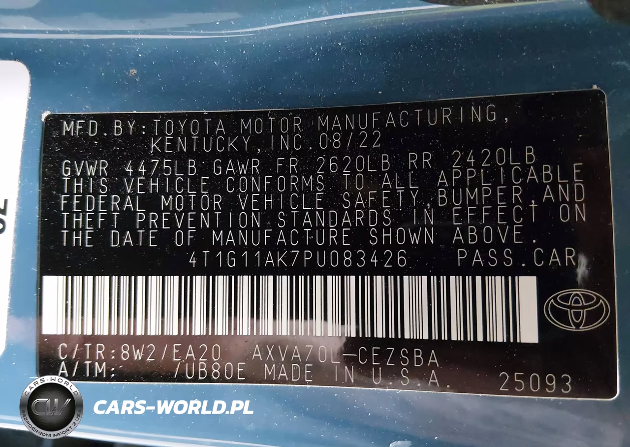 2023 Toyota Camry Se VIN:4T1G11AK7PU083426 - 9
