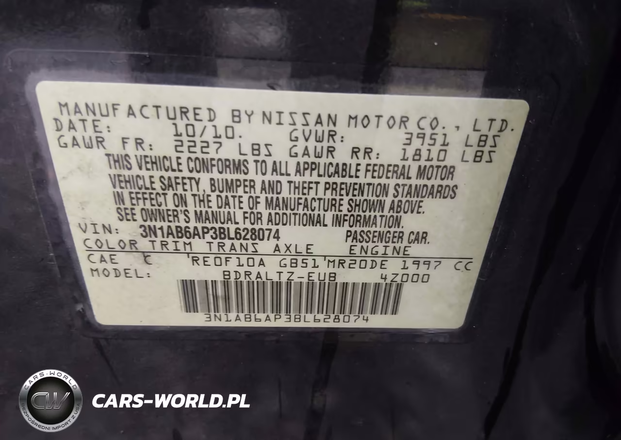 2011 Nissan Sentra 2.0S VIN:3N1AB6AP3BL628074 - 9