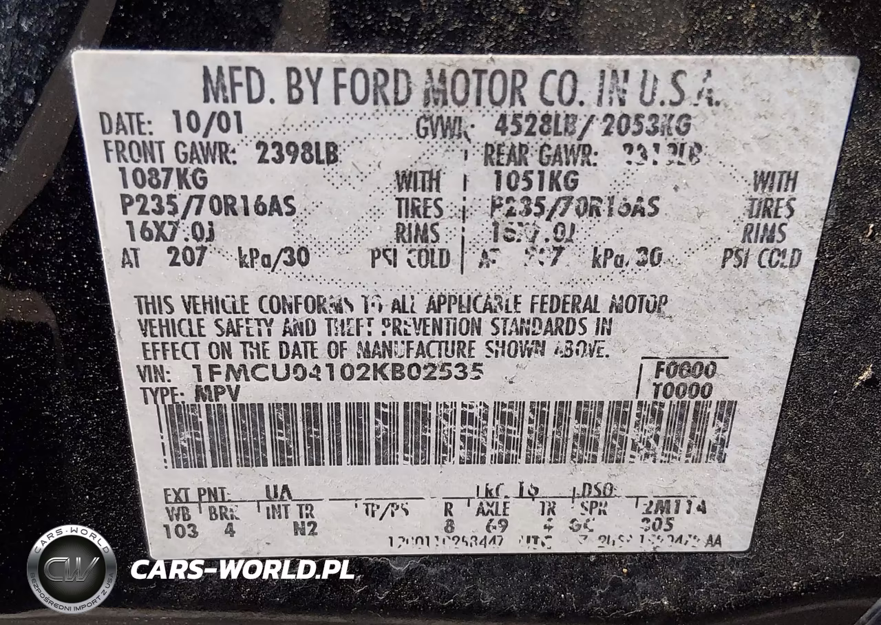 2002 Ford Escape Xlt VIN:1FMCU04102KB02535 - 9
