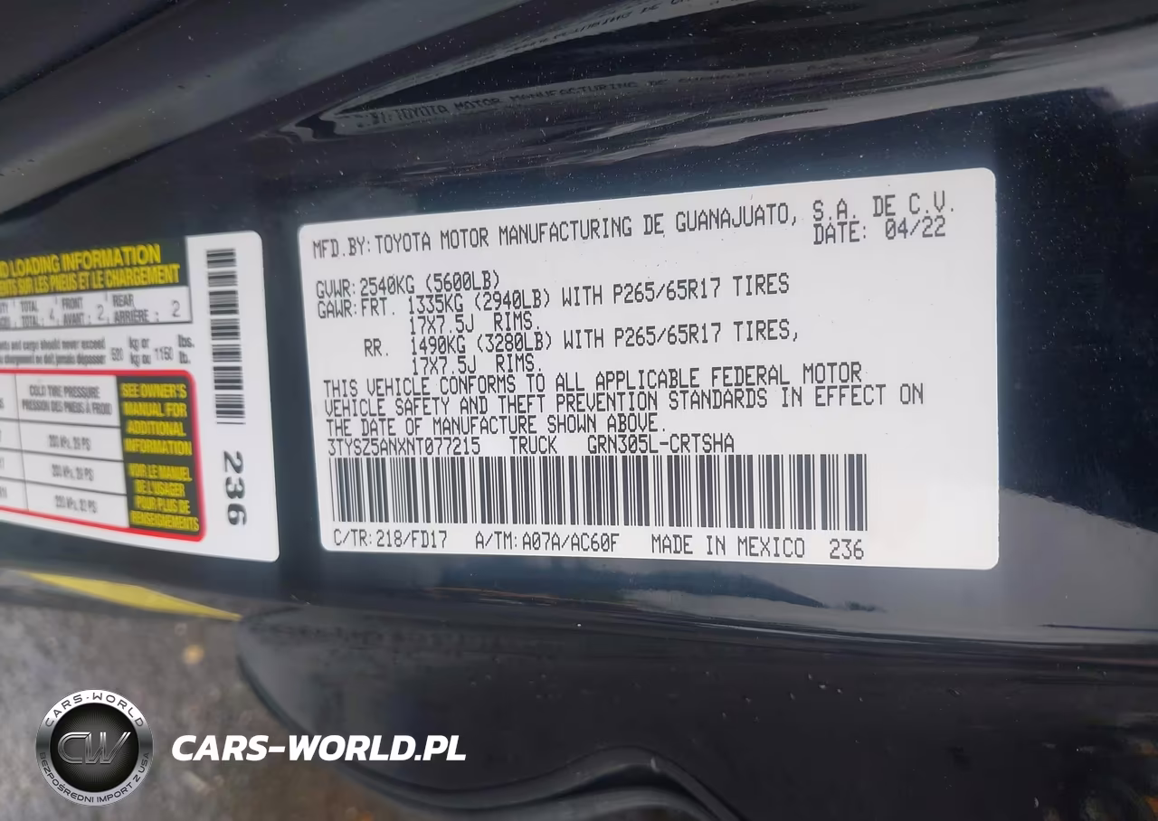 2022 Toyota Tacoma Trd Sport VIN:3TYSZ5ANXNT077215 - 9