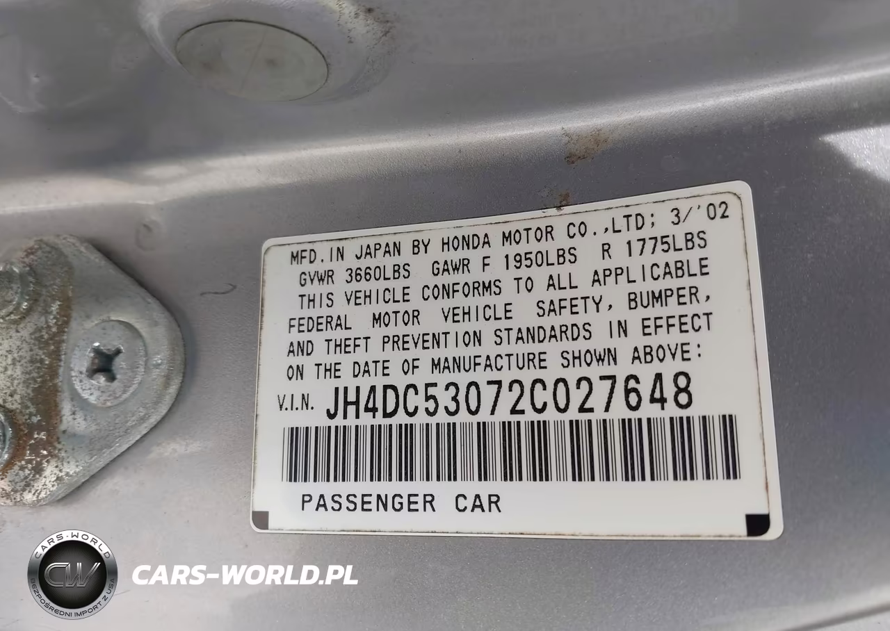 2002 Acura Rsx Type S VIN:JH4DC53072C027648 - 9