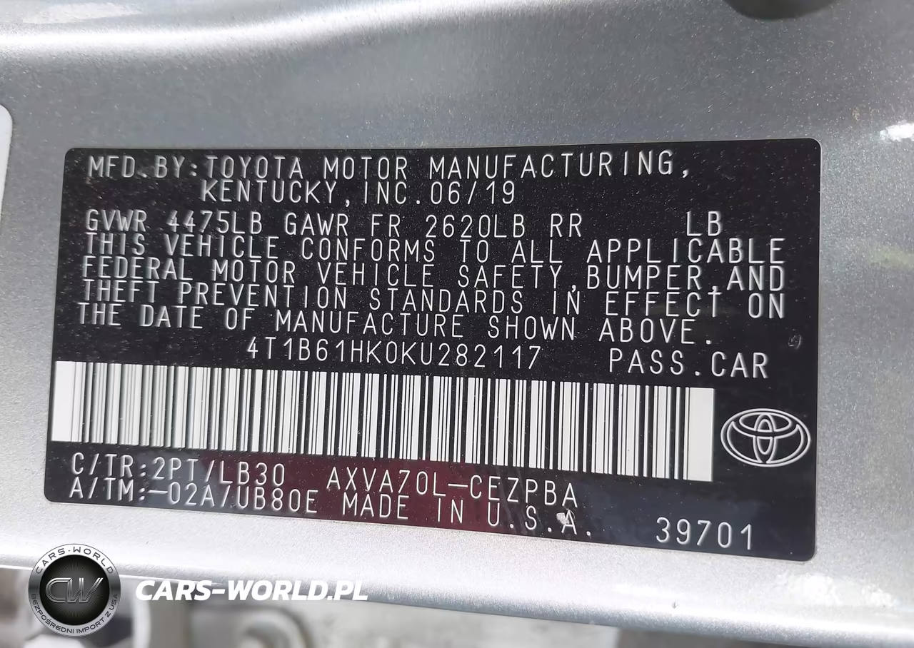 2019 Toyota Camry Xse VIN:4T1B61HK0KU282117 - 9