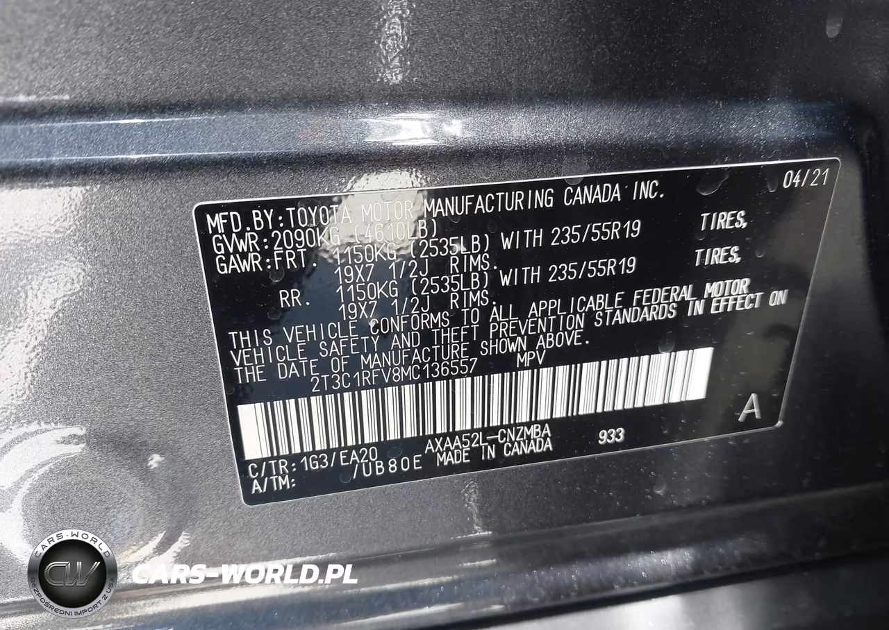 2021 Toyota Rav4 Xle Premium VIN:2T3C1RFV8MC136557 - 9