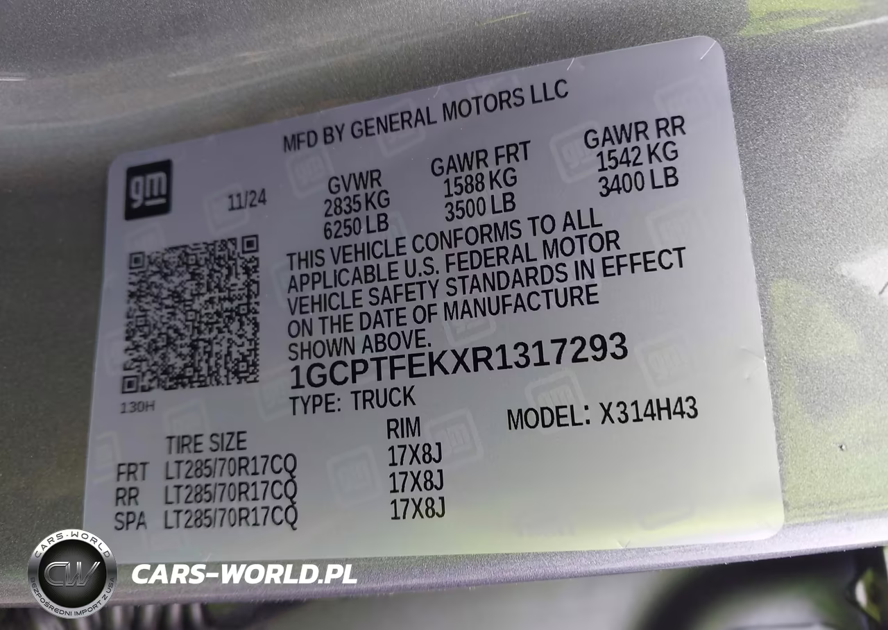 2024 Chevrolet Colorado 4Wd Zr2 VIN:1GCPTFEKXR1317293 - 9