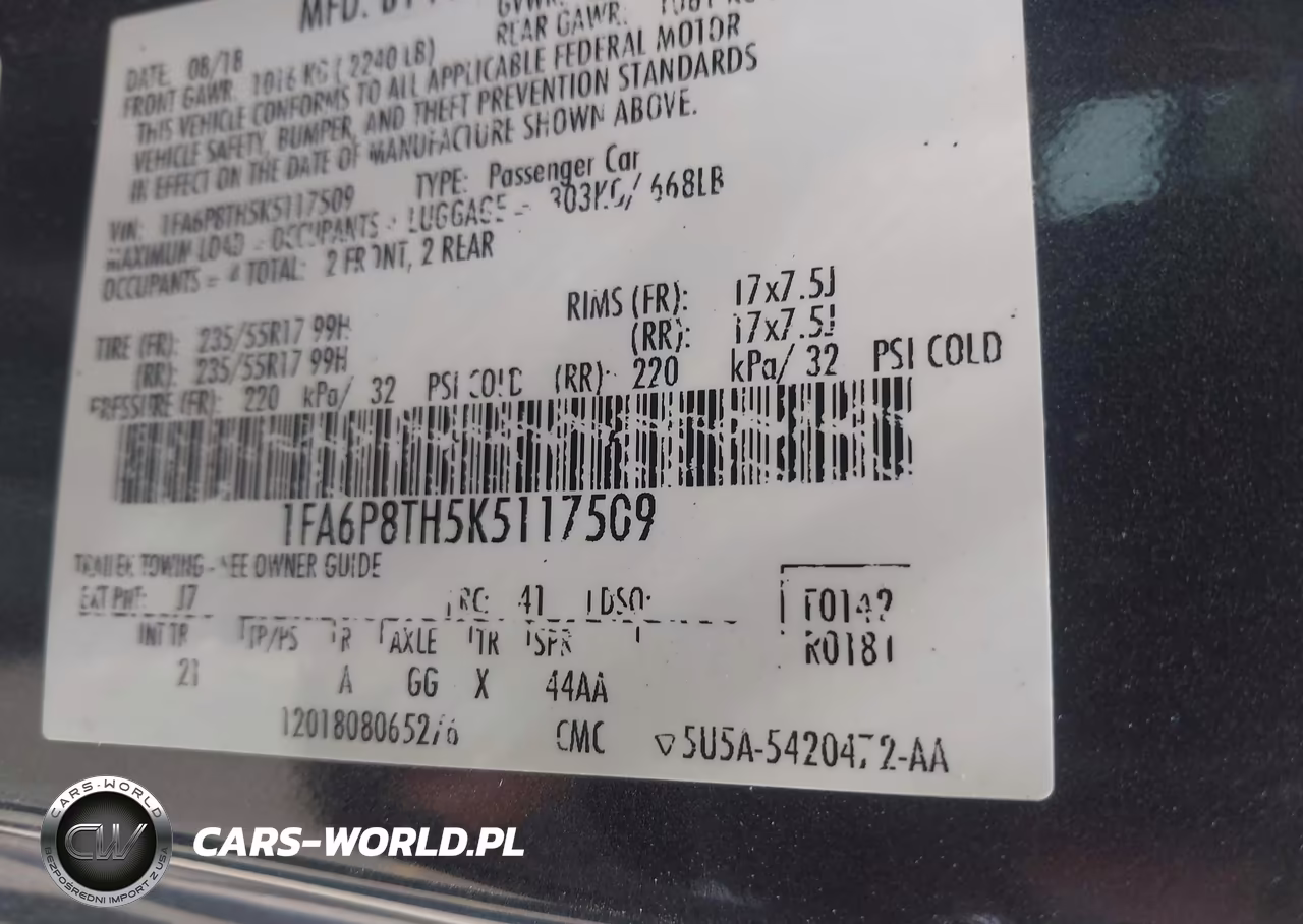 2019 Ford Mustang Ecoboost VIN:1FA6P8TH5K5117509 - 9
