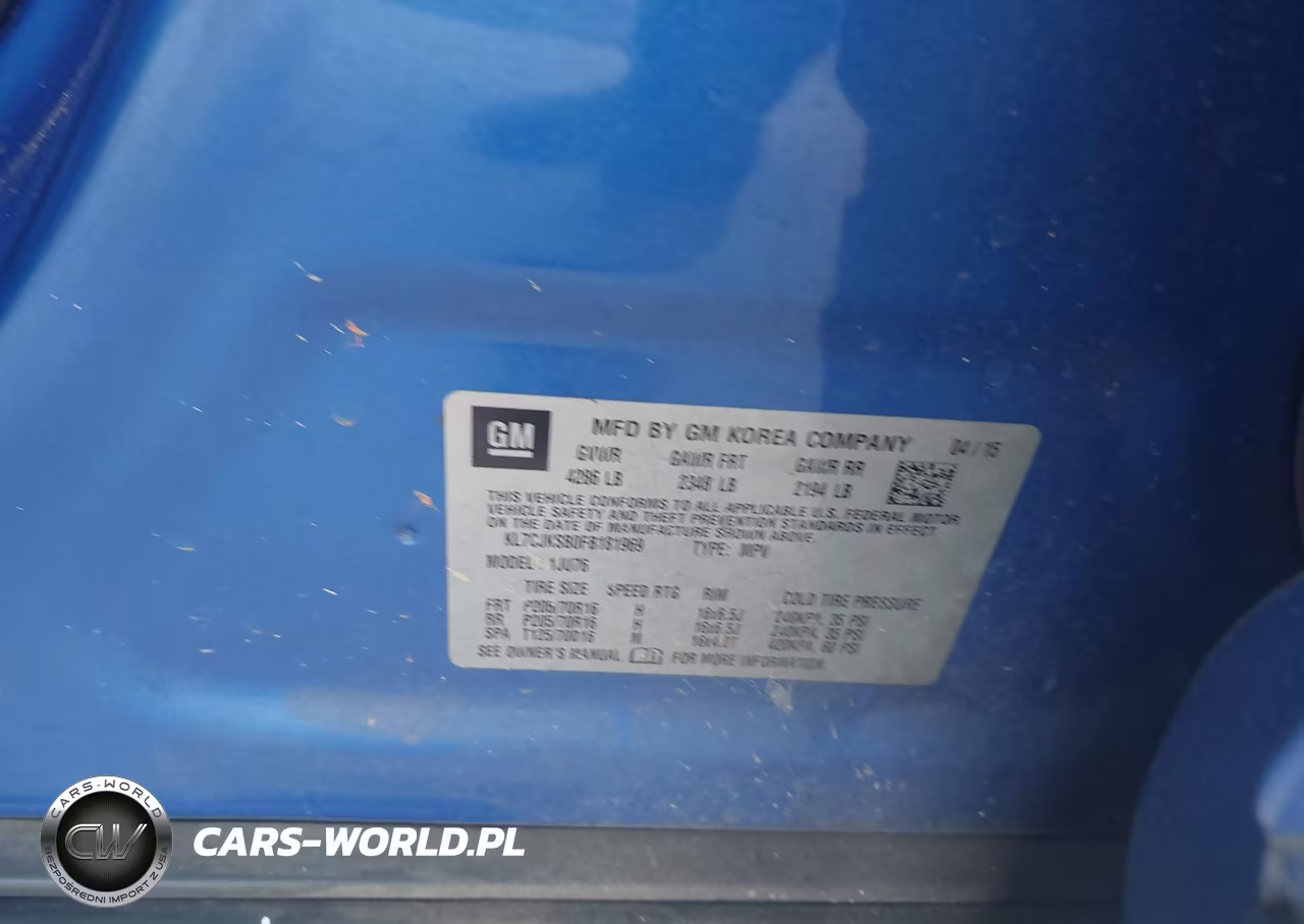 2015 Chevrolet Trax 1Ls VIN:KL7CJKSB0FB181969 - 9