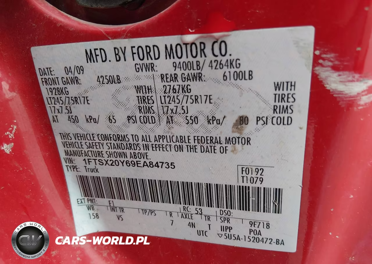 2009 Ford F-250 Lariat-Xl-Xlt VIN:1FTSX20Y69EA84735 - 9