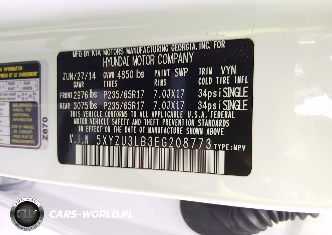 2014 Hyundai Santa Fe Sport 2.4L VIN:5XYZU3LB3EG208773 - 9