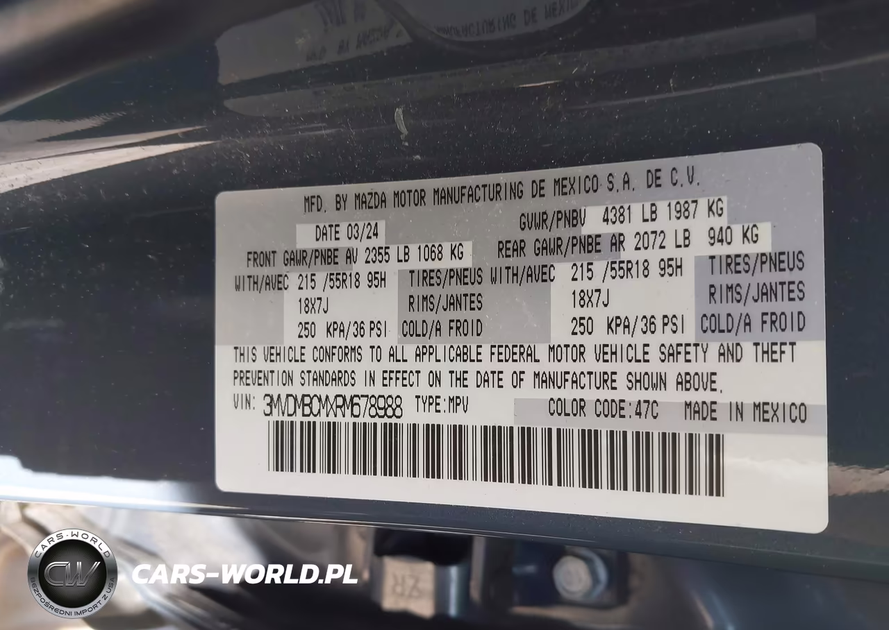 2024 Mazda Cx-30 2.5 S Carbon Edition VIN:3MVDMBCMXRM678988 - 9