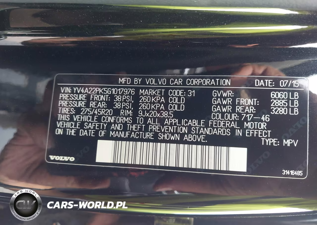 2016 Volvo Xc90 T6 Momentum VIN:YV4A22PK5G1017976 - 9