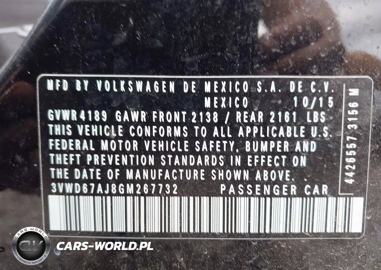 2016 Volkswagen Jetta 1.4T Se VIN:3VWD67AJ8GM267732 - 9