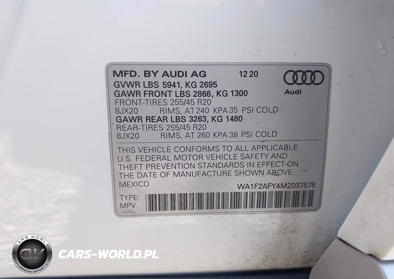 2021 Audi Q5 Prestige 55 Tfsi E Quattro S Tronic VIN:WA1F2AFY4M2037578 - 9