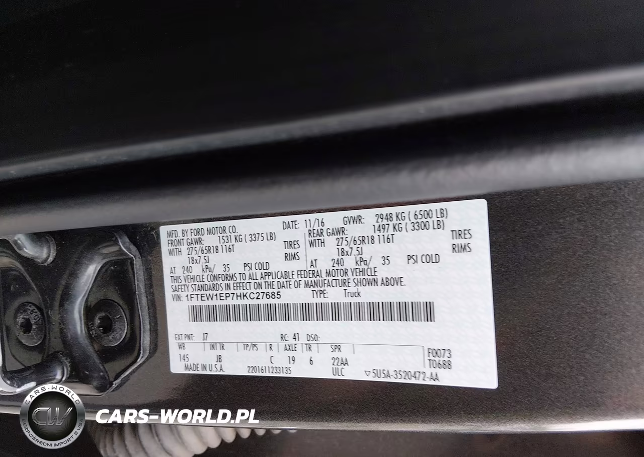 2017 Ford F-150 Xlt VIN:1FTEW1EP7HKC27685 - 9