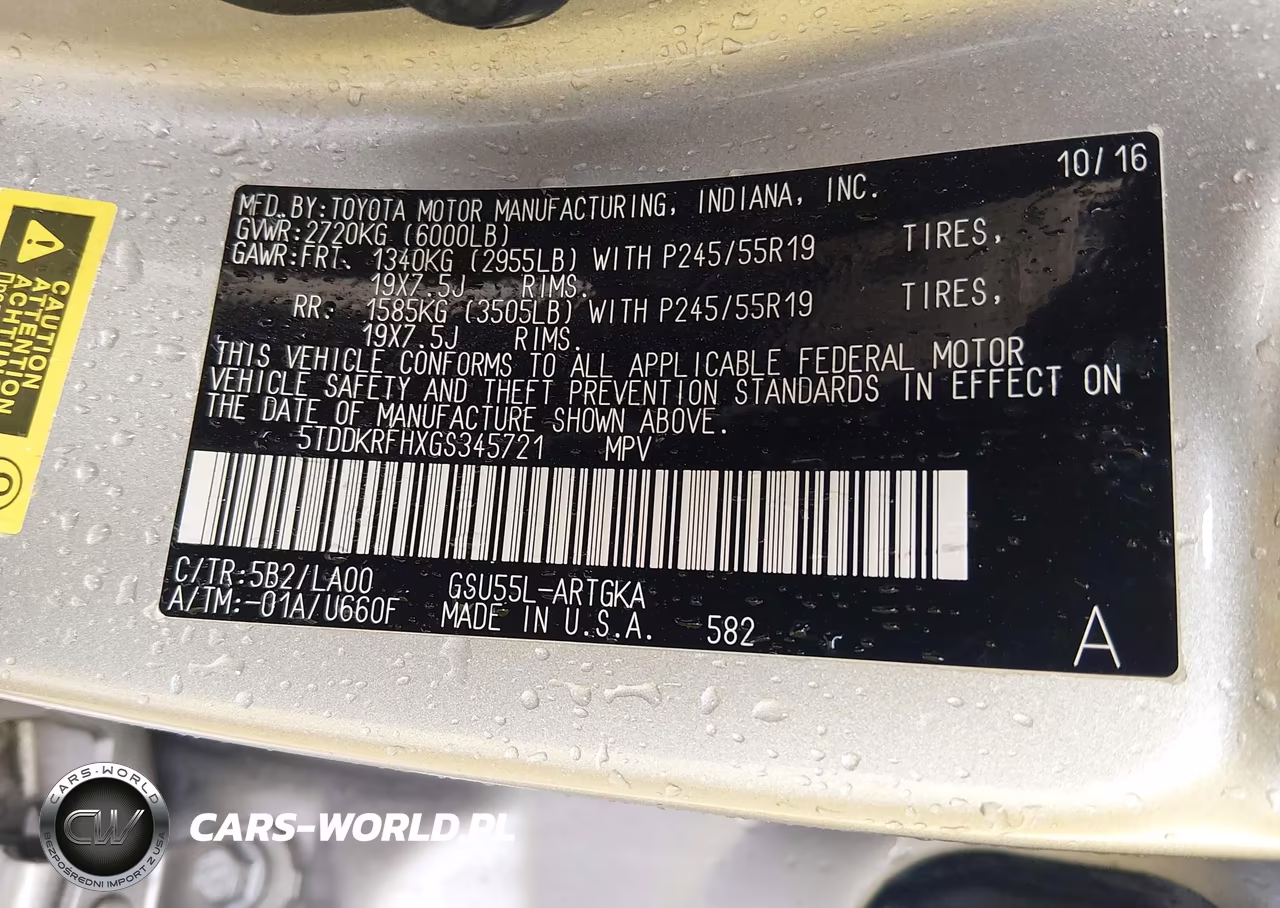 2016 Toyota Highlander Limited V6 VIN:5TDDKRFHXGS345721 - 9