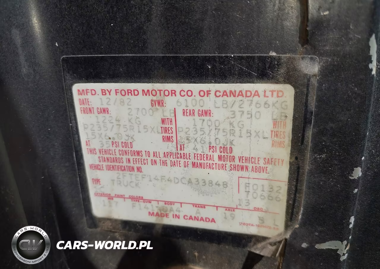 1983 Ford F150 VIN:2FTEF14F4DCA33848 - 9