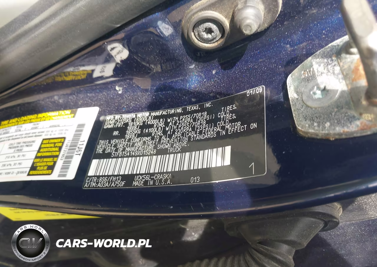 2009 Toyota Tundra Grade 4.7L V8 VIN:5TFBT54149X015248 - 9