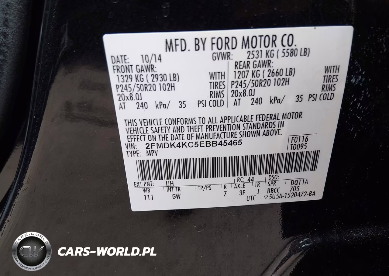 2014 Ford Edge Limited VIN:2FMDK4KC5EBB45465 - 9