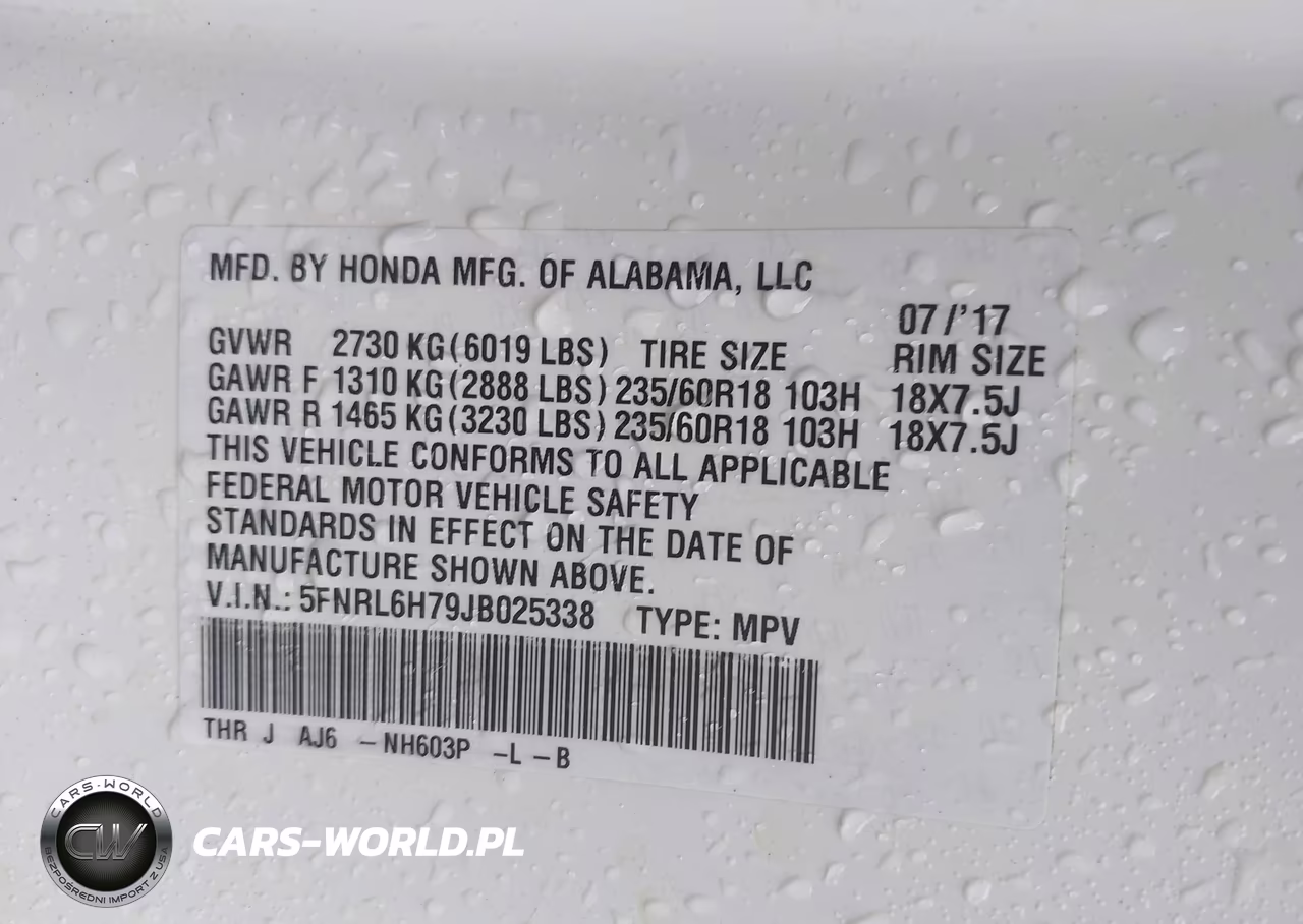 2018 Honda Odyssey Ex-L VIN:5FNRL6H79JB025338 - 9