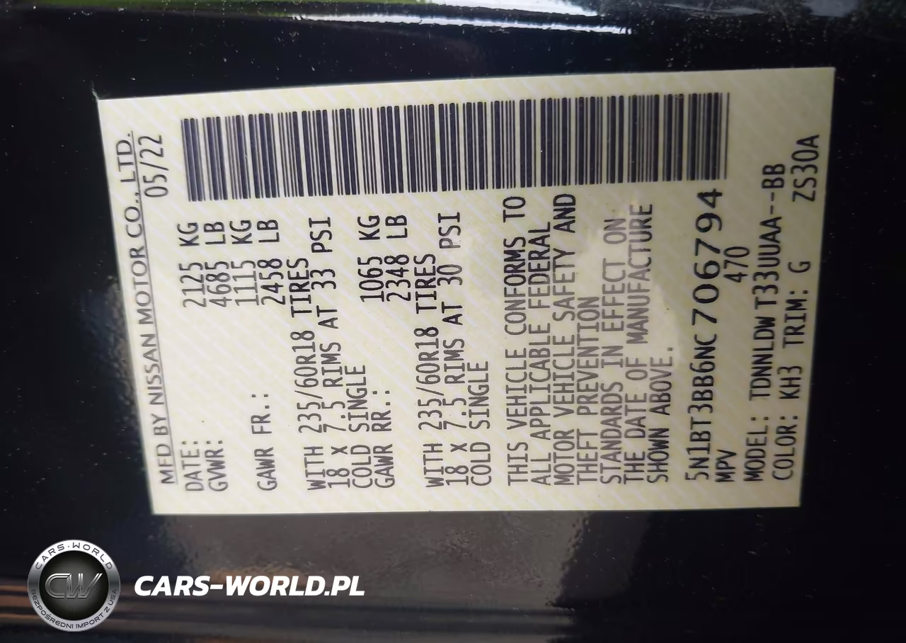 2022 Nissan Rogue Sv Intelligent Awd VIN:5N1BT3BB6NC706794 - 9