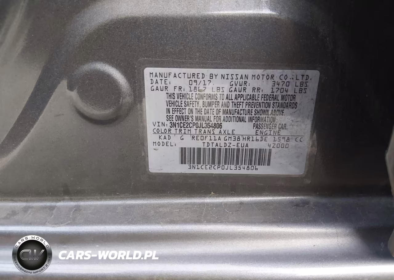 2018 Nissan Versa Note Sv VIN:3N1CE2CP0JL354806 - 9