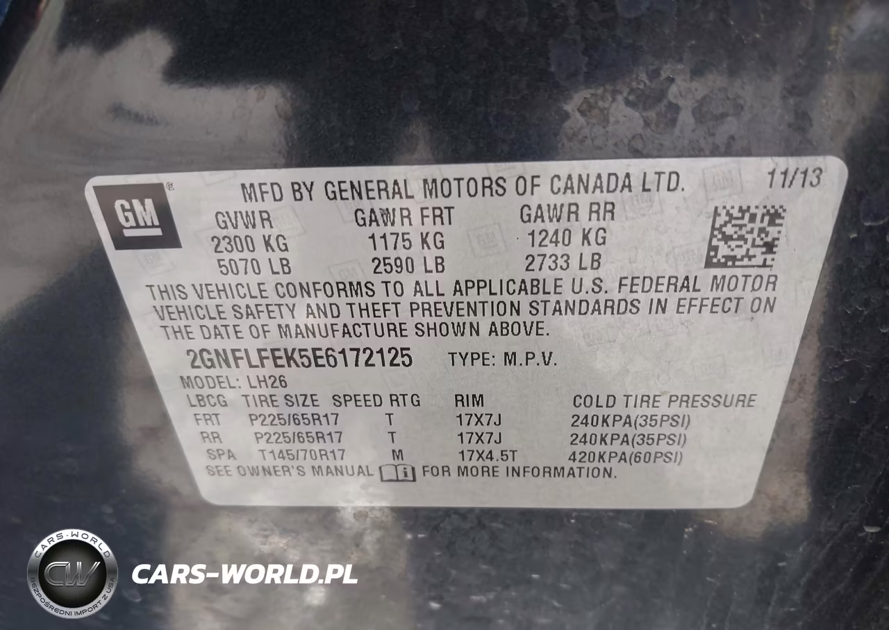2014 Chevrolet Equinox 1Lt VIN:2GNFLFEK5E6172125 - 9